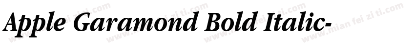 Apple Garamond Bold Italic字体转换